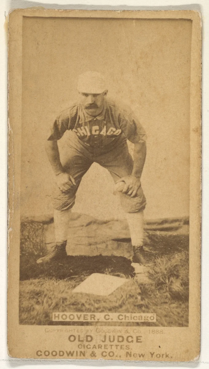 C.E. Hoover, Catcher, Chicago, from the Old Judge series (N172) for Old Judge Cigarettes by Goodwin & Company, photograph, 1888