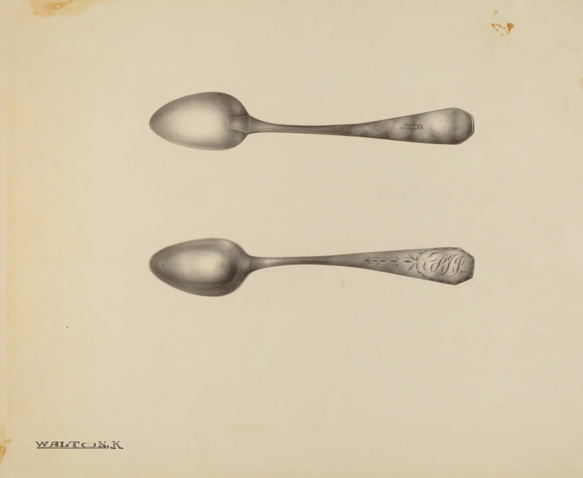 Silver Spoon by Kalamian Walton, index of american design, 1938
