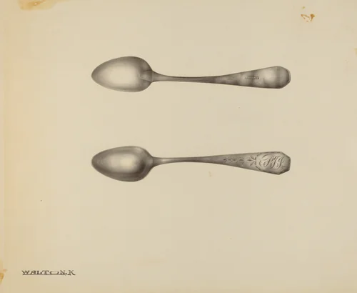 Silver Spoon by Kalamian Walton, index of american design, 1938