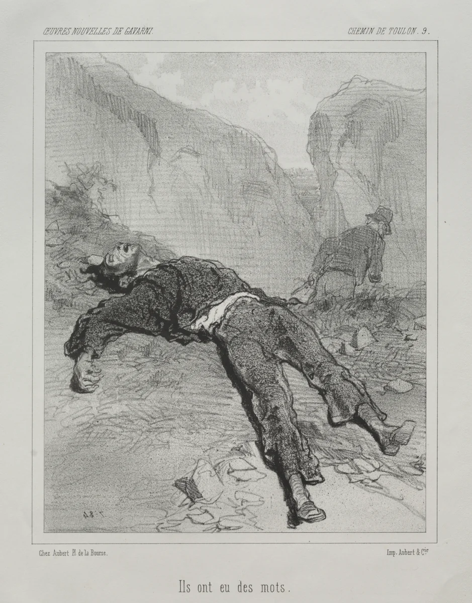 Chemin de Toulon by Paul Gavarni, print, 1824-1866