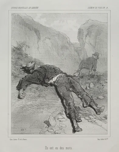Chemin de Toulon by Paul Gavarni, print, 1824-1866