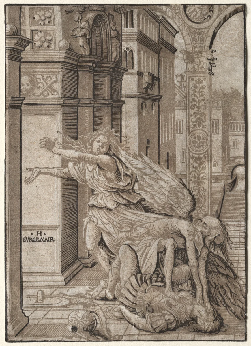 The Lovers Surprised by Death by Hans Burgkmair, print, 1510
