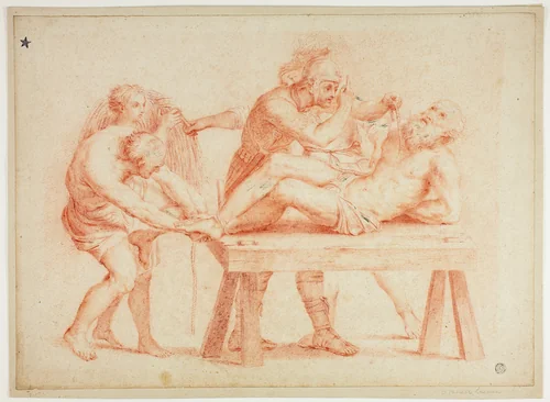Flagellation of Saint Andrew by Domenichino, drawing, 1609-1799