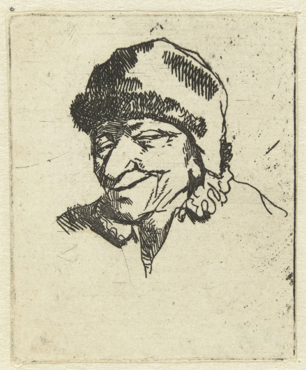Lachende man by Cornelis Pietersz. Bega, print, 1642-1664