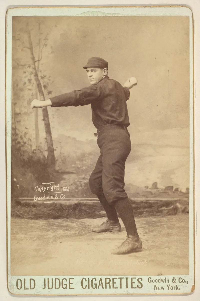 Henry, Pitcher, Philadelphia, from the series Old Judge Cigarettes by Goodwin & Company, photograph, 1888