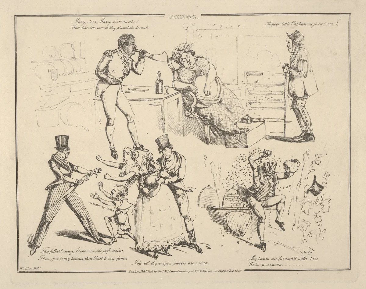 Songs: "Mary, dear Mary list awake. And take the moon thy slumbers break..." by Henry Thomas Alken, print, 1822