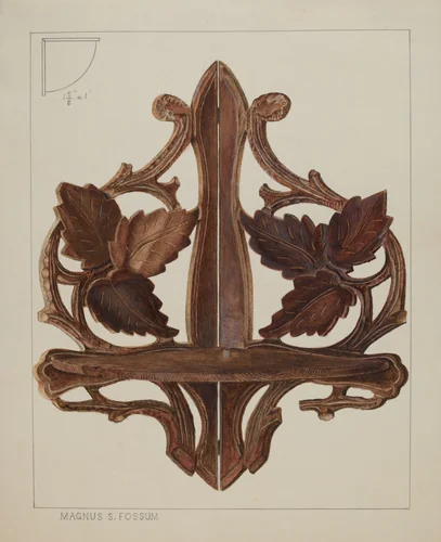 Shelf (Corner Bracket) by Magnus S. Fossum, index of american design, 1937