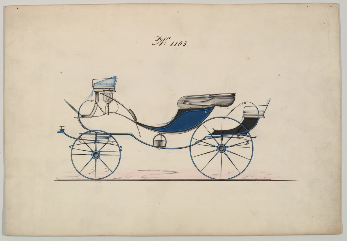 Victoria #1103 by Brewster & Co., drawing, 1870