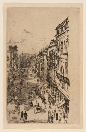 St. James's Street by James McNeill Whistler, print, 1878