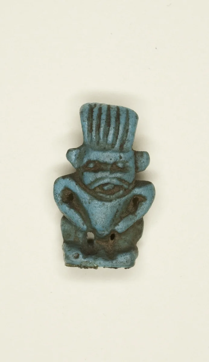 Amulet of the God Bes by Egyptian, metalwork, -1070--656