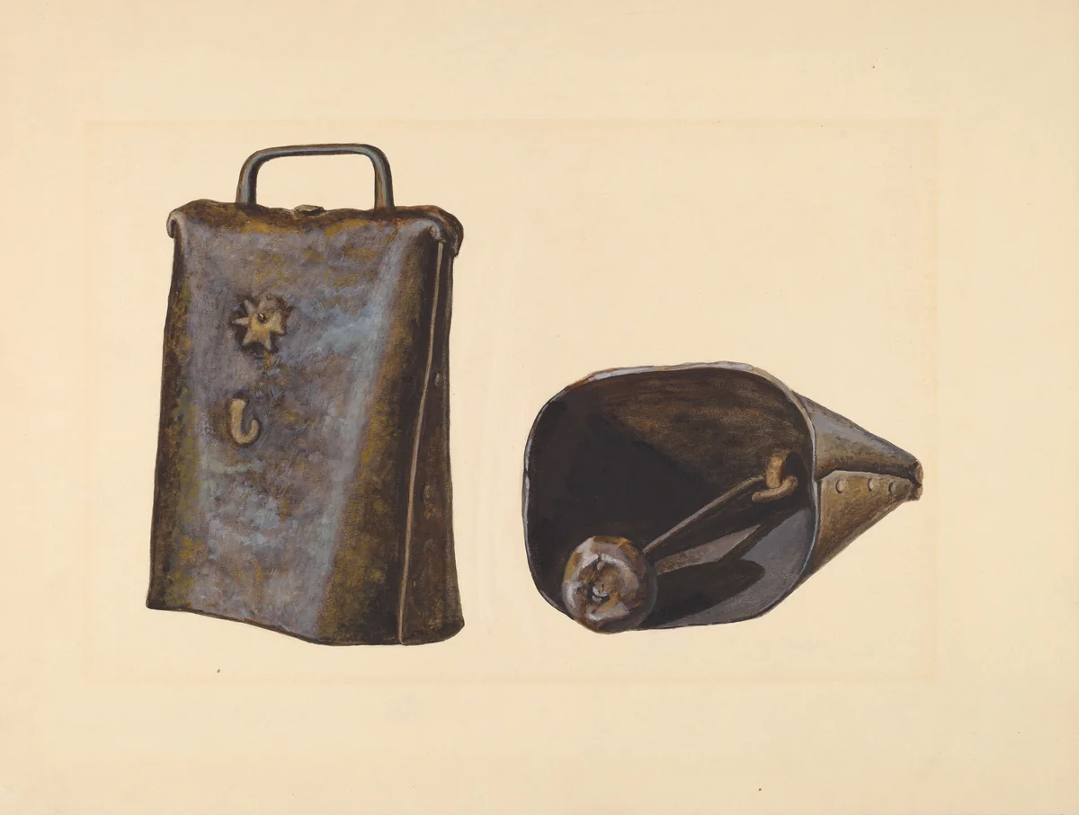 Cow Bell #6 (With Star) by Dorothy Brennan, index of american design, 1936