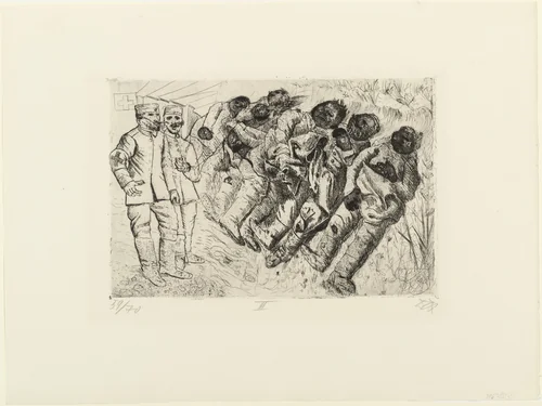 Gas Victims (Templeux-La-Fosse, August 1916) (Gastote [Templeux-La-Fosse, August 1916]) from The War (Der Krieg) by Otto Dix, print, 1924