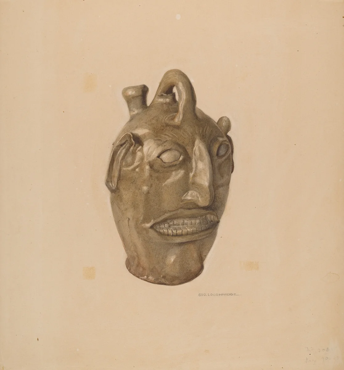 Grotesque Jug by George Loughridge, index of american design, 1938