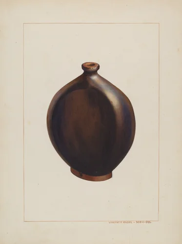 Stone Flask by Vincent P. Rosel, index of american design, 1938