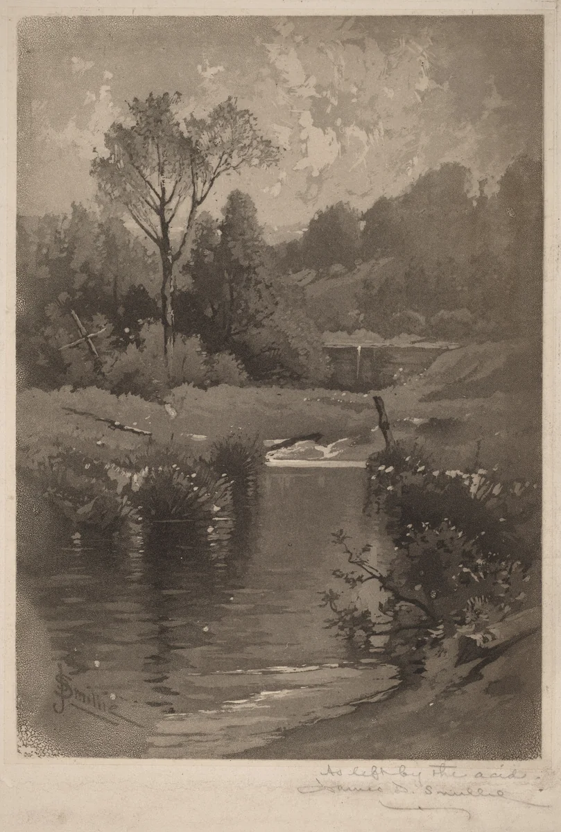 An Old Dam Near Montrose by James David Smillie, print, 1891