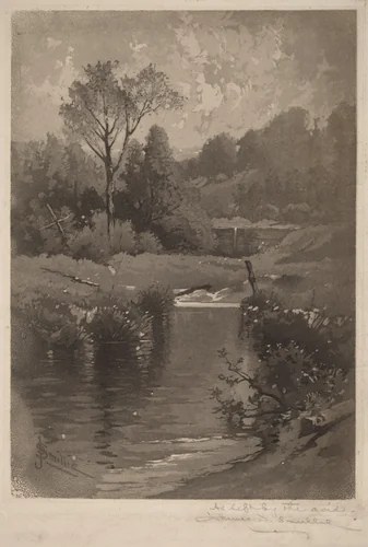 An Old Dam Near Montrose by James David Smillie, print, 1891
