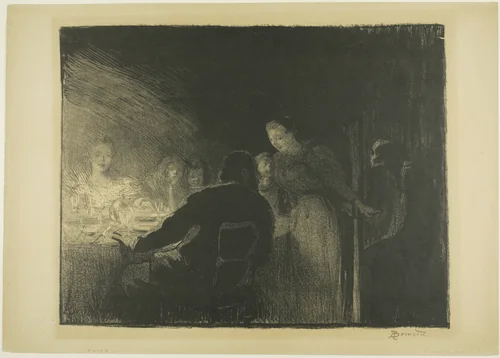 The Visitor, from the third album of L'Estampe originale by Albert Besnard, print, 1893