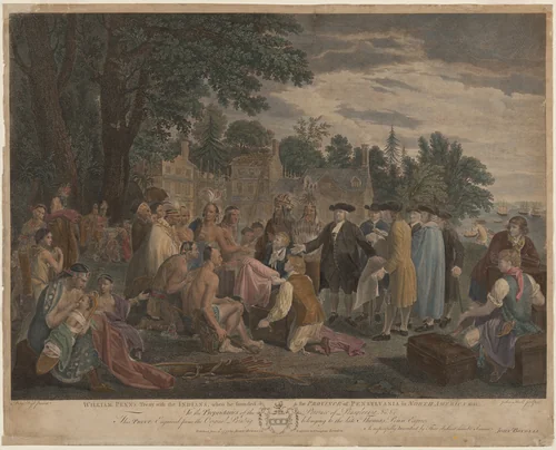 William Penn's Treaty with the Indians by John Hall; Benjamin West; John Boydell, print, 1775