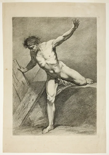 Figure, from Six Figures Académiques by Carle Vanloo, print, 1725-1765