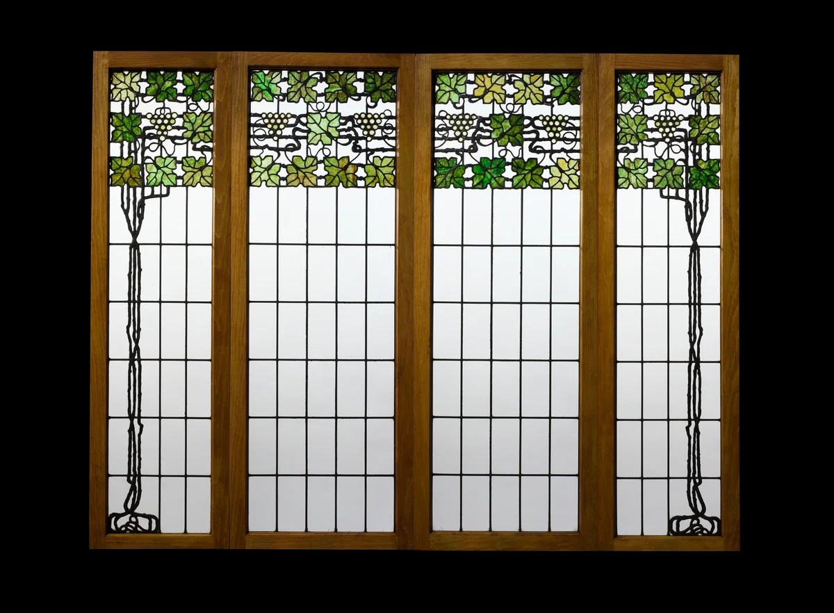 Stained glass window by John Scott Bradstreet, artwork, 1906-1908