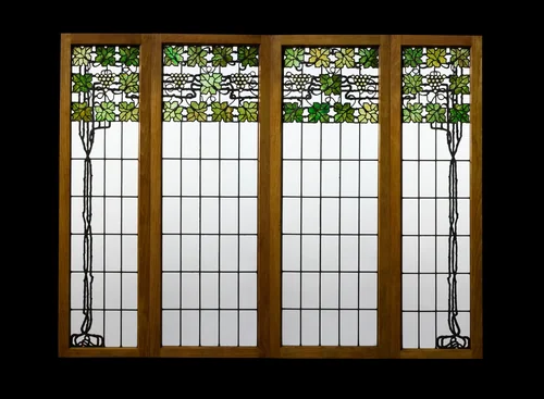 Stained glass window by John Scott Bradstreet, artwork, 1906-1908