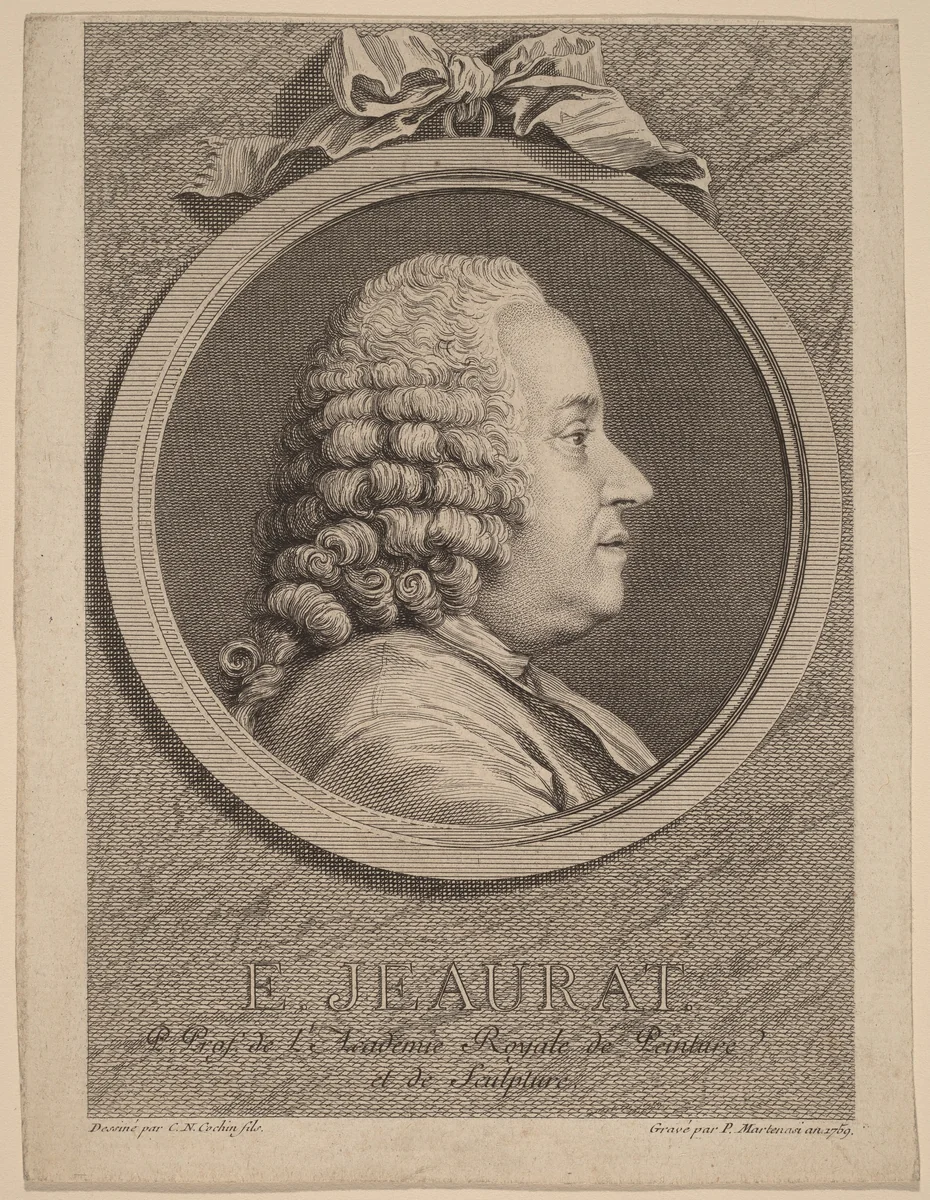 Edme-Sebastien Jeaurat by Pierre Francois Martenasie; Charles-Nicolas Cochin II, print, 1759