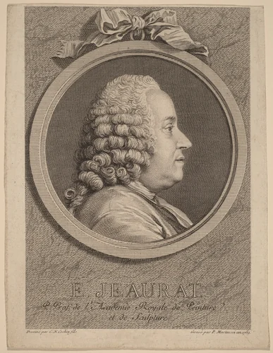 Edme-Sebastien Jeaurat by Pierre Francois Martenasie; Charles-Nicolas Cochin II, print, 1759