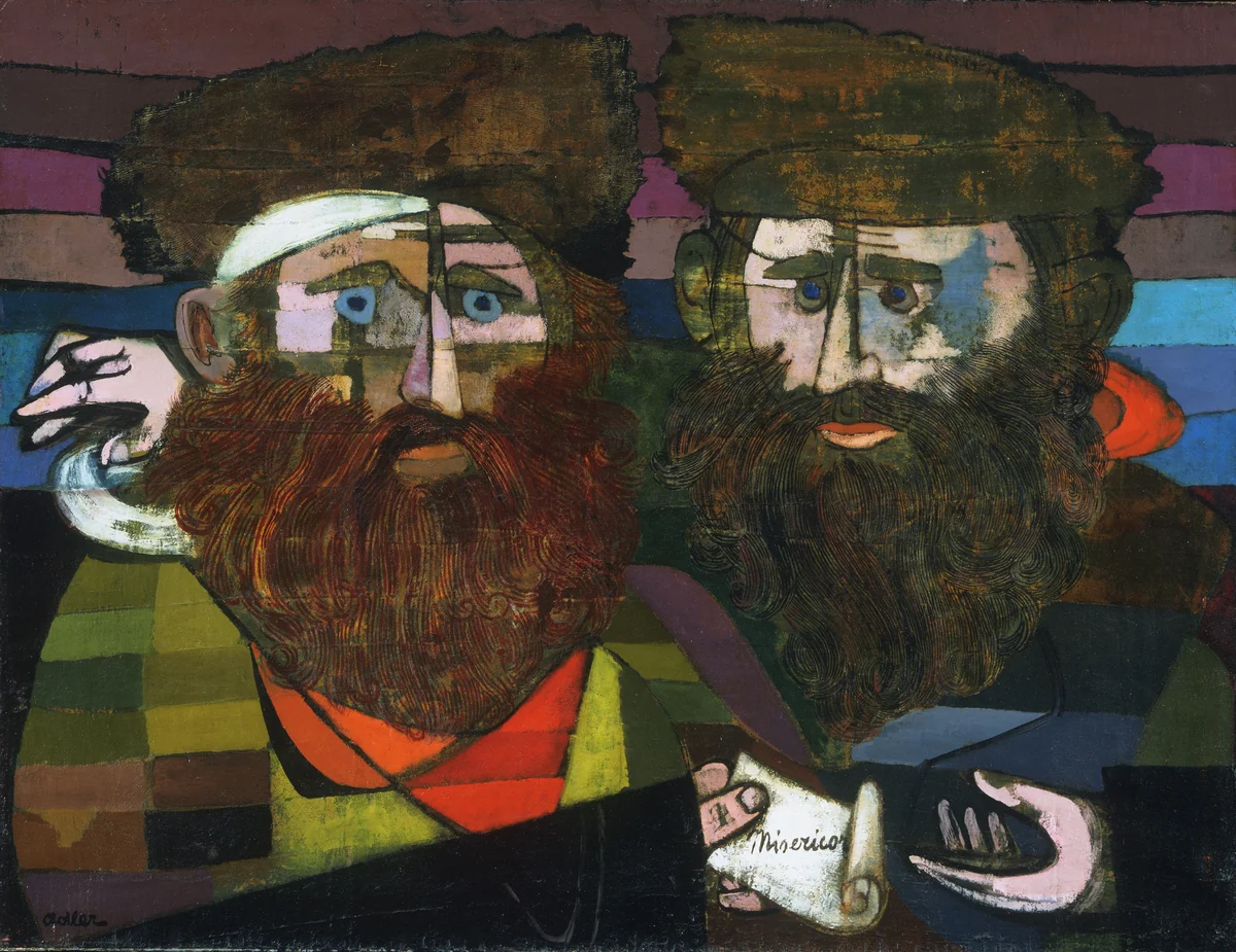Two Rabbis by Jankel Adler, painting, 1942