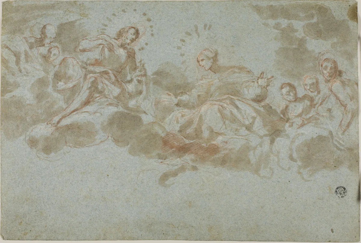 Christ and the Virgin in Glory by Giacinto Brandi, painting, 1643-1725