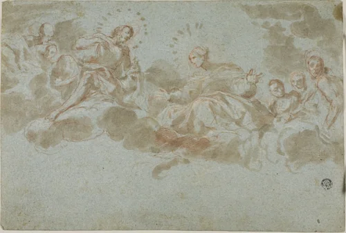 Christ and the Virgin in Glory by Giacinto Brandi, painting, 1643-1725