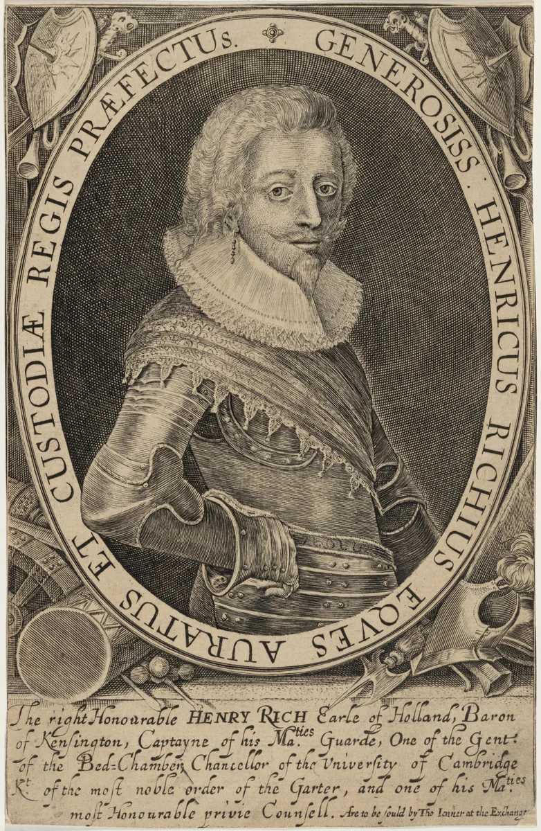Henry Rich, First Earl of Holland by Willem de Passe, print, 1598-1637