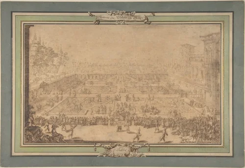 Parterre du Palais de Nancy / The Garden Palace of Nancy by Jacques Callot, drawing, 1605-1635