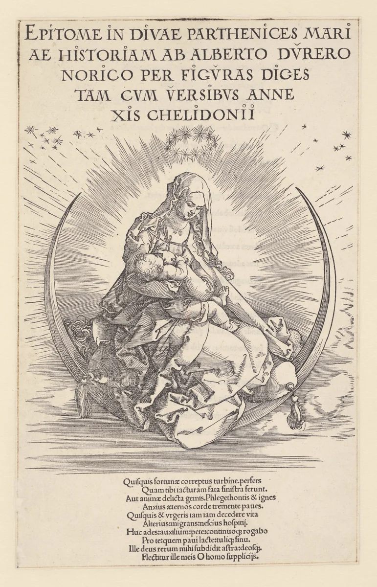 Titelblad voor prentserie Leven van Maria by Unknown, print, 1511