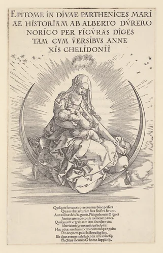 Titelblad voor prentserie Leven van Maria by Unknown, print, 1511