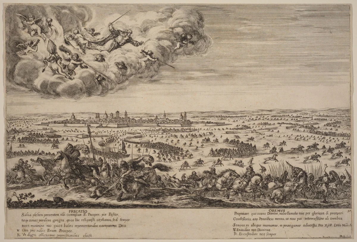 Saint Prosper by Stefano della Bella, print, 1652