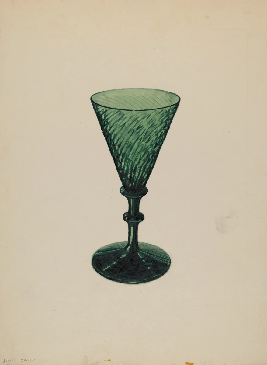 Sherry Wine Glass by John Dana, index of american design, 1937