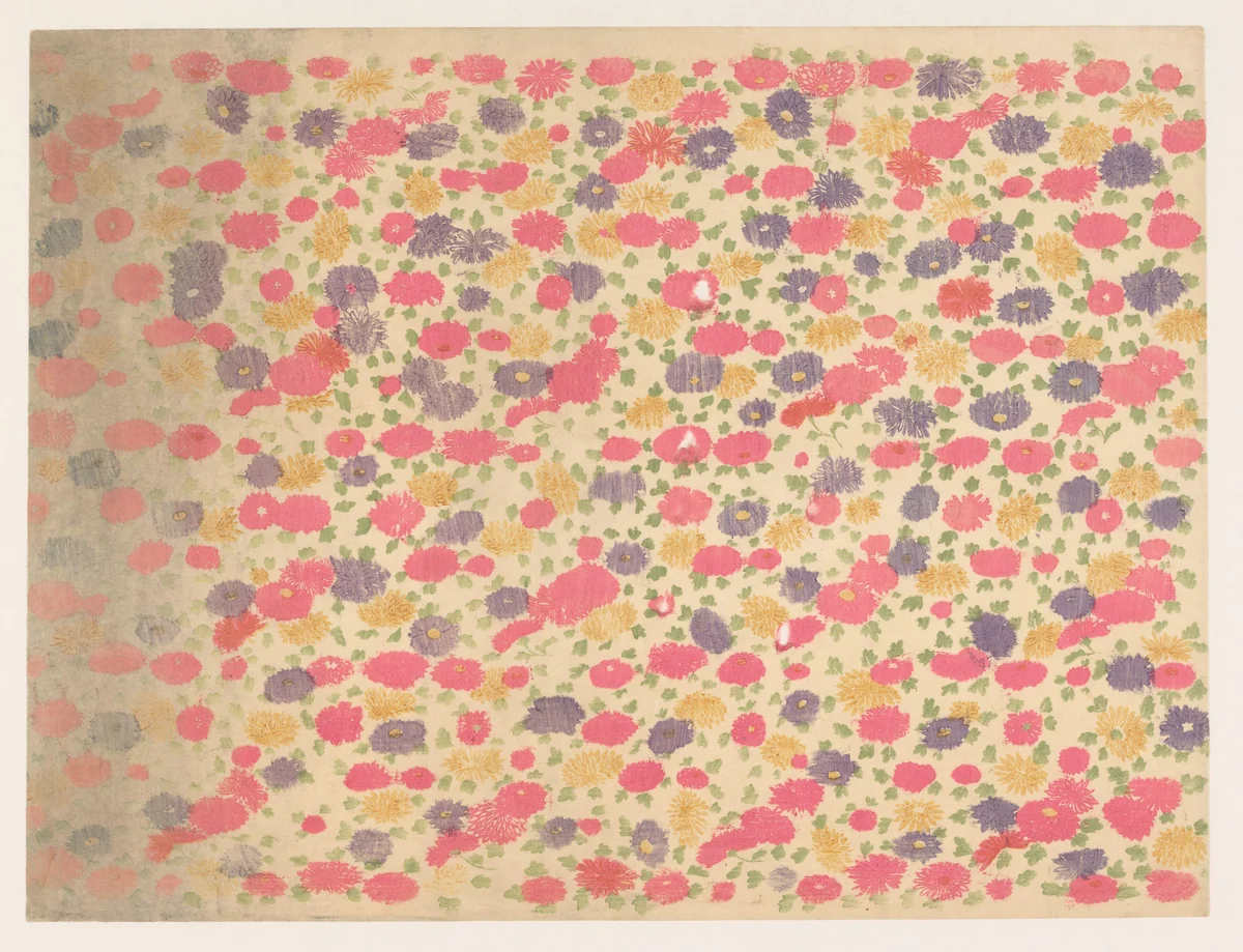 Strooipatroon van bloemen by anonymous, other, 1860-1930