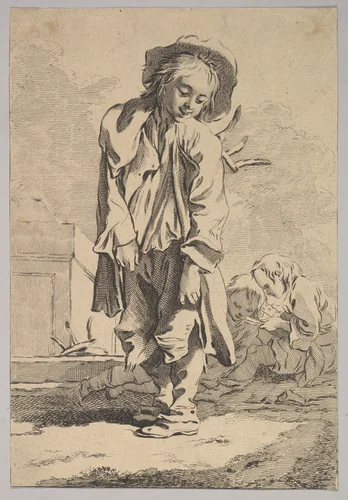 Sweeping from Top to Bottom by Jacques-Philippe Le Bas, print, 1707-1783