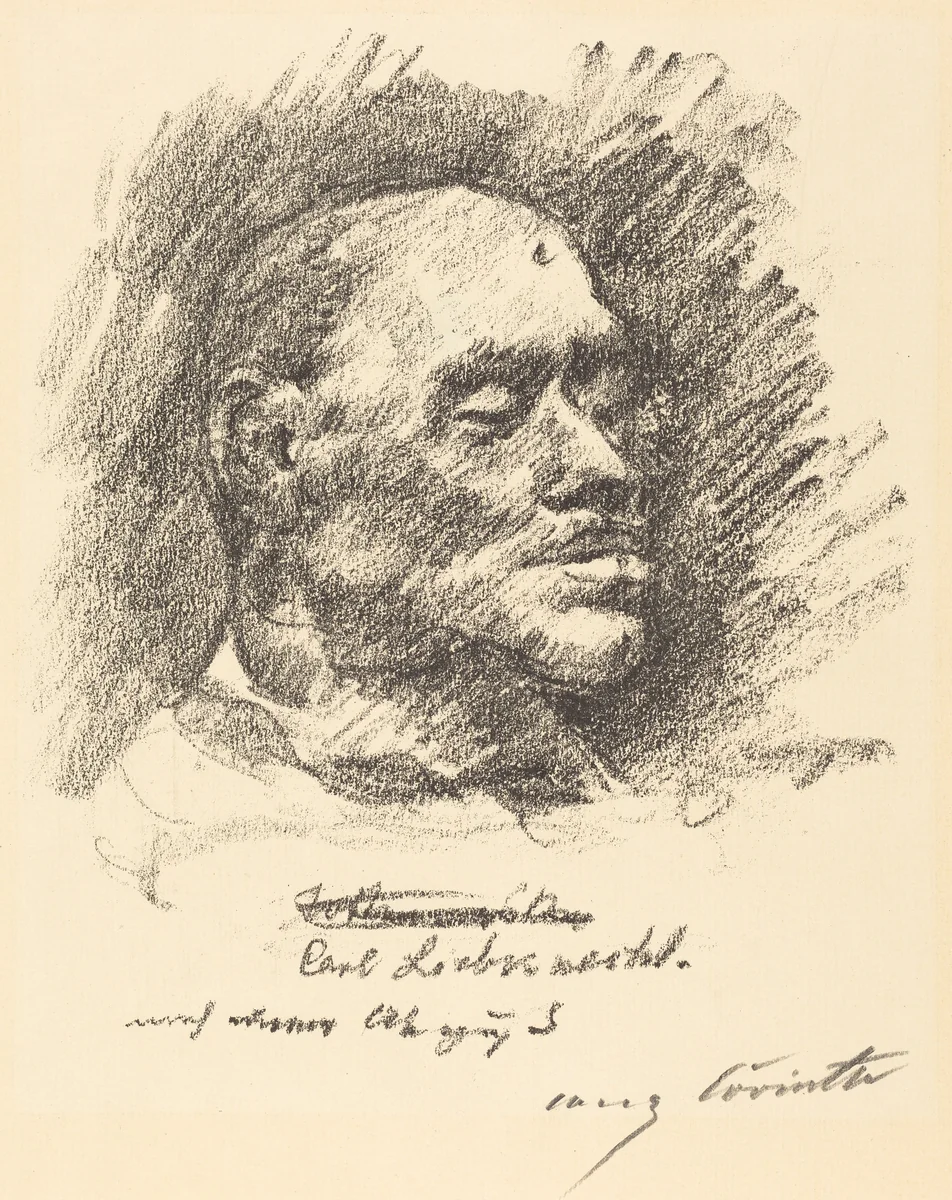 Totenmaske Liebknechts (Liebknecht's Death Mask) by Lovis Corinth, print, 1920