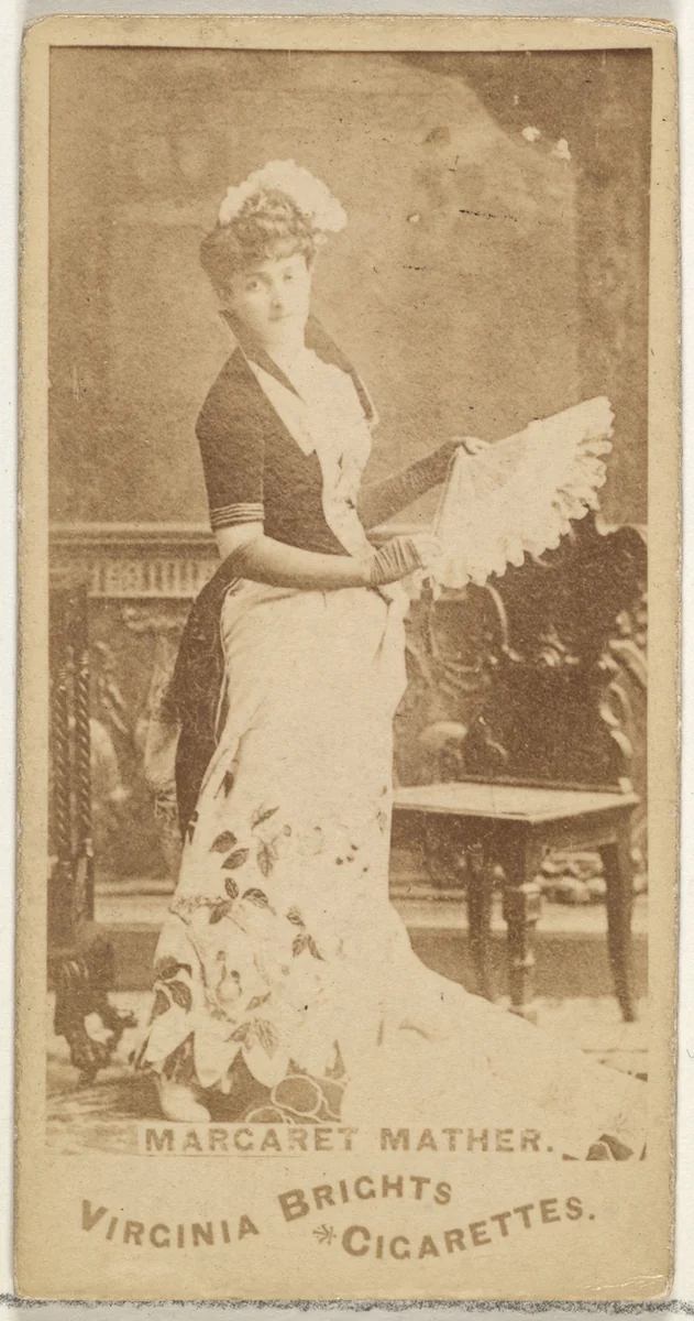 Margaret Mather, from the Actors and Actresses series (N45, Type 1) for Virginia Brights Cigarettes by Allen & Ginter, photograph, 1885-1891
