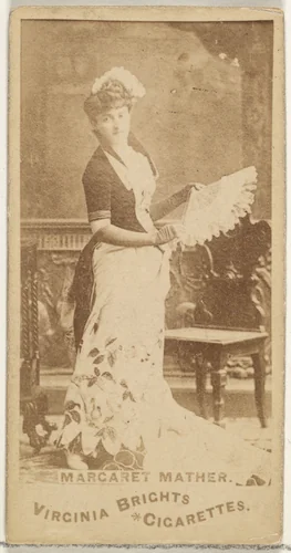 Margaret Mather, from the Actors and Actresses series (N45, Type 1) for Virginia Brights Cigarettes by Allen & Ginter, photograph, 1885-1891