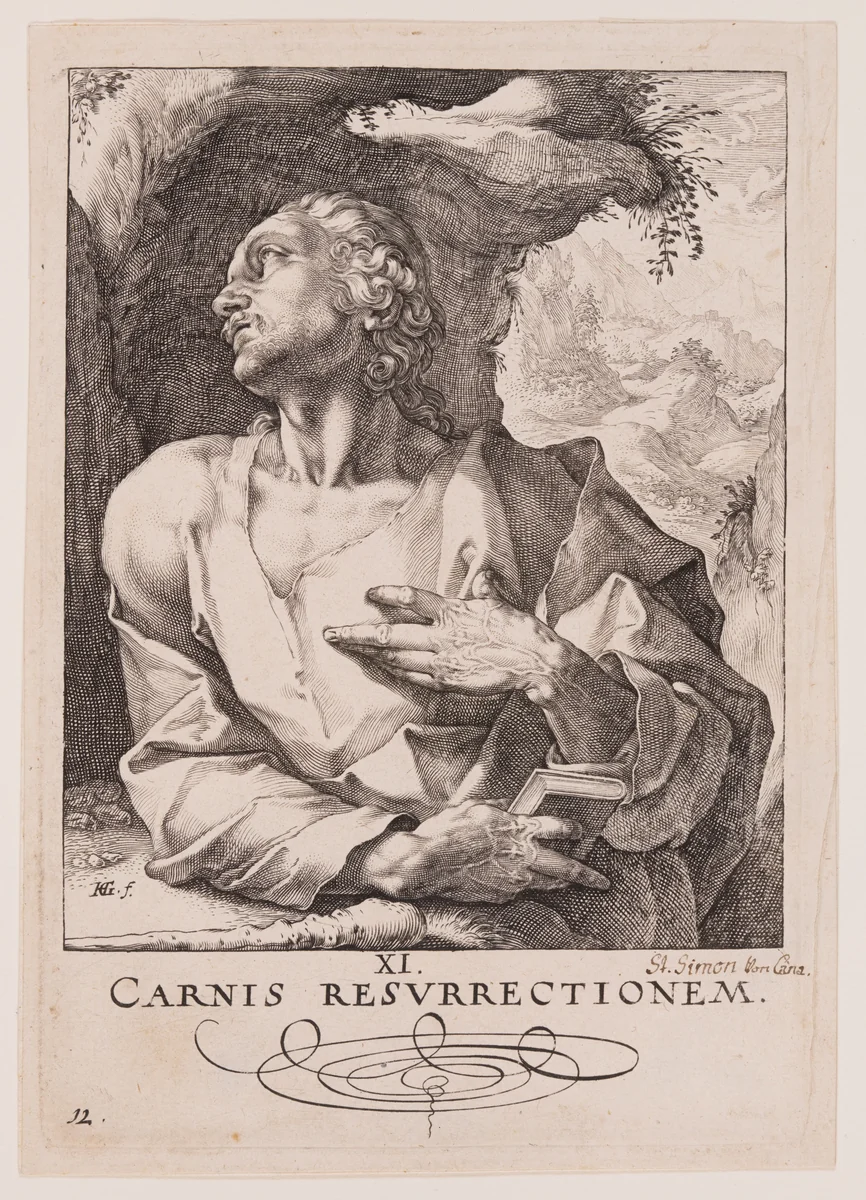 St Jude Thaddeus, from Christ, the Apostles and St Paul with the Creed by Hendrick Goltzius, print, 1589