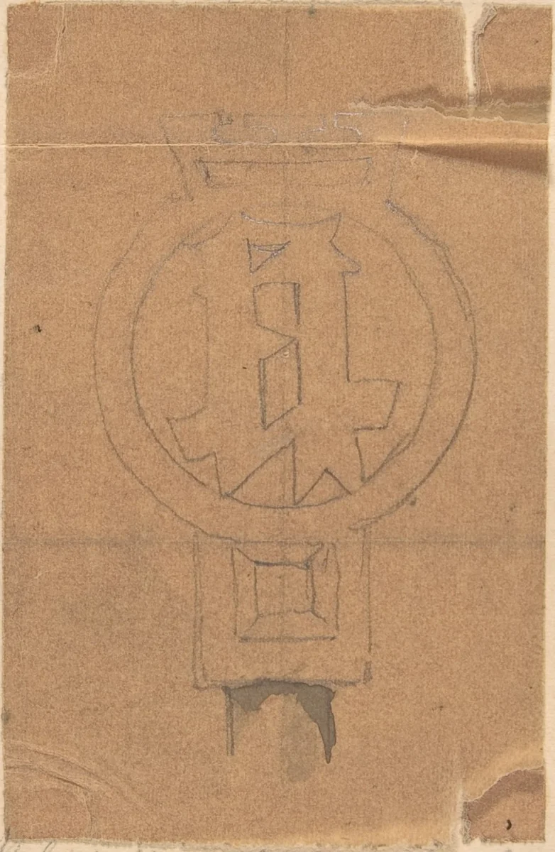 14th century Ornament from Blickling Church, Norfolk by Richardson Ellson, drawing, 1875-1885