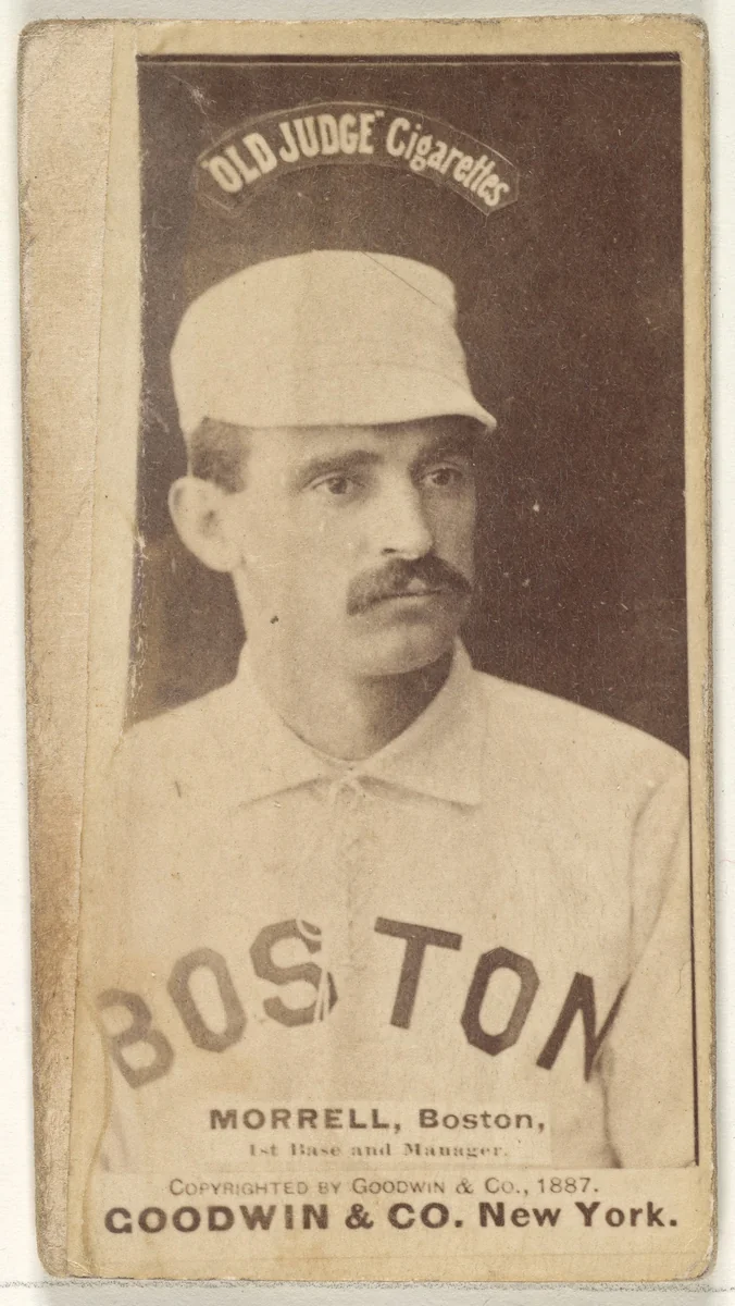 Morrell, 1st Base and Manager, Boston, from the Old Judge series (N172) for Old Judge Cigarettes by Goodwin & Company, photograph, 1887