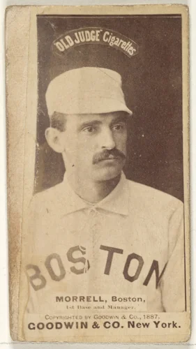 Morrell, 1st Base and Manager, Boston, from the Old Judge series (N172) for Old Judge Cigarettes by Goodwin & Company, photograph, 1887
