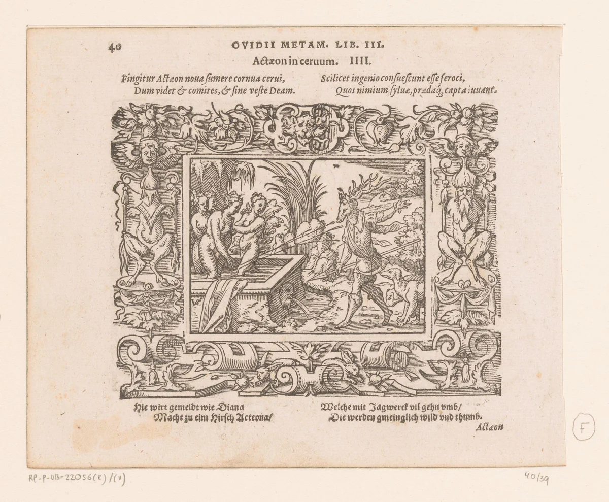 Diana en Actaeon by Unknown, print, 1569