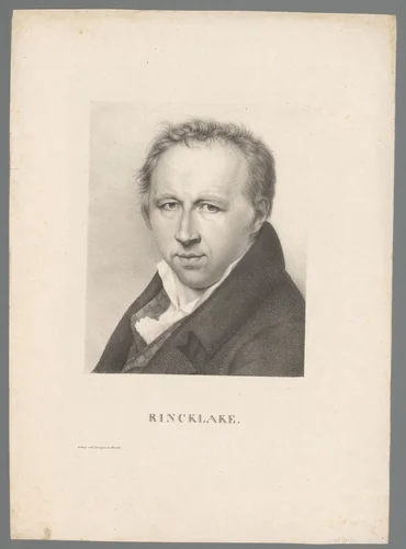 Portret van Johann Christoph Rincklake by Hermann Eichens, print, 1823-1838