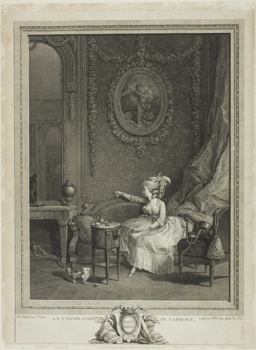 Consolation by Nicolas Delaunay, print, 1765-1775