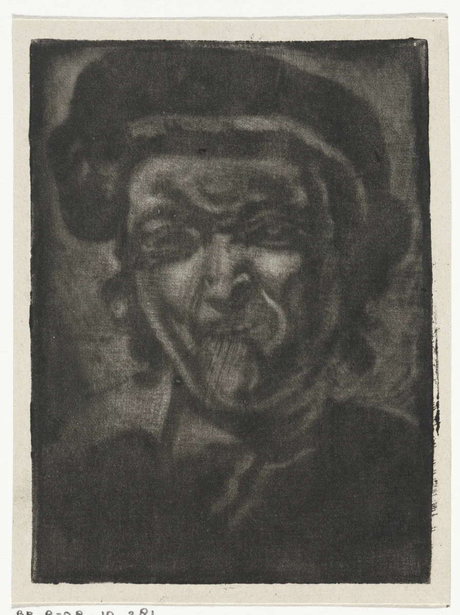 Man met een vertrokken gezicht by Eberhard Cornelis Rahms, print, 1854-1907