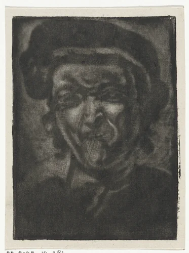 Man met een vertrokken gezicht by Eberhard Cornelis Rahms, print, 1854-1907